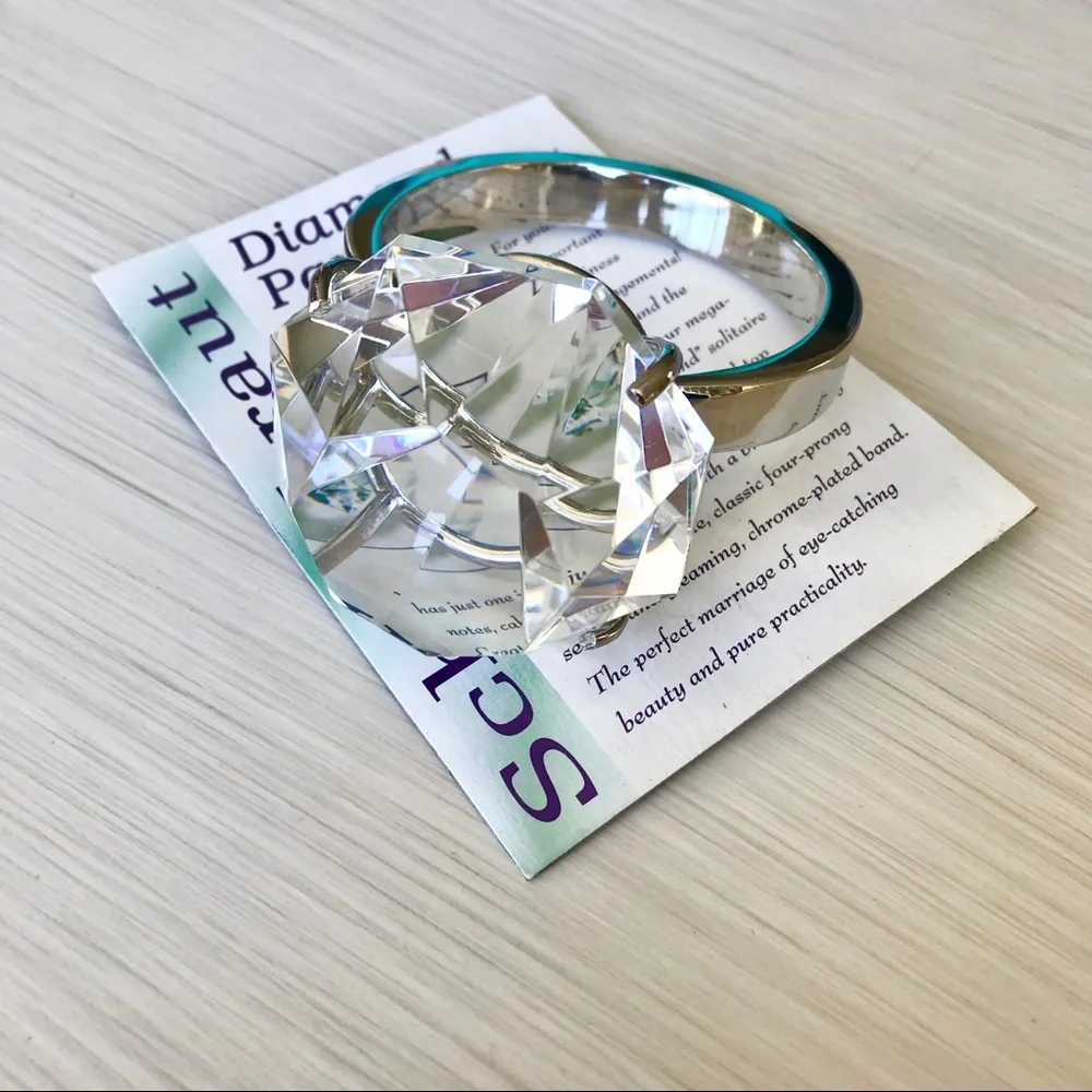 Diamond Engagement Ring Paperweight - Picture 2 of 6